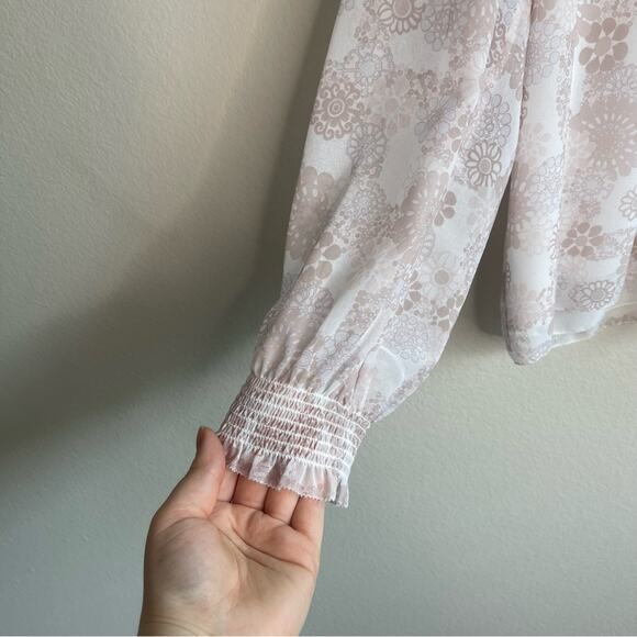 NEW Wilfred Santiago Blouse in White/Light Birch L - Picture 3 of 7